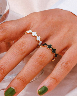 Stainless Steel 18k Multi Clove Ring