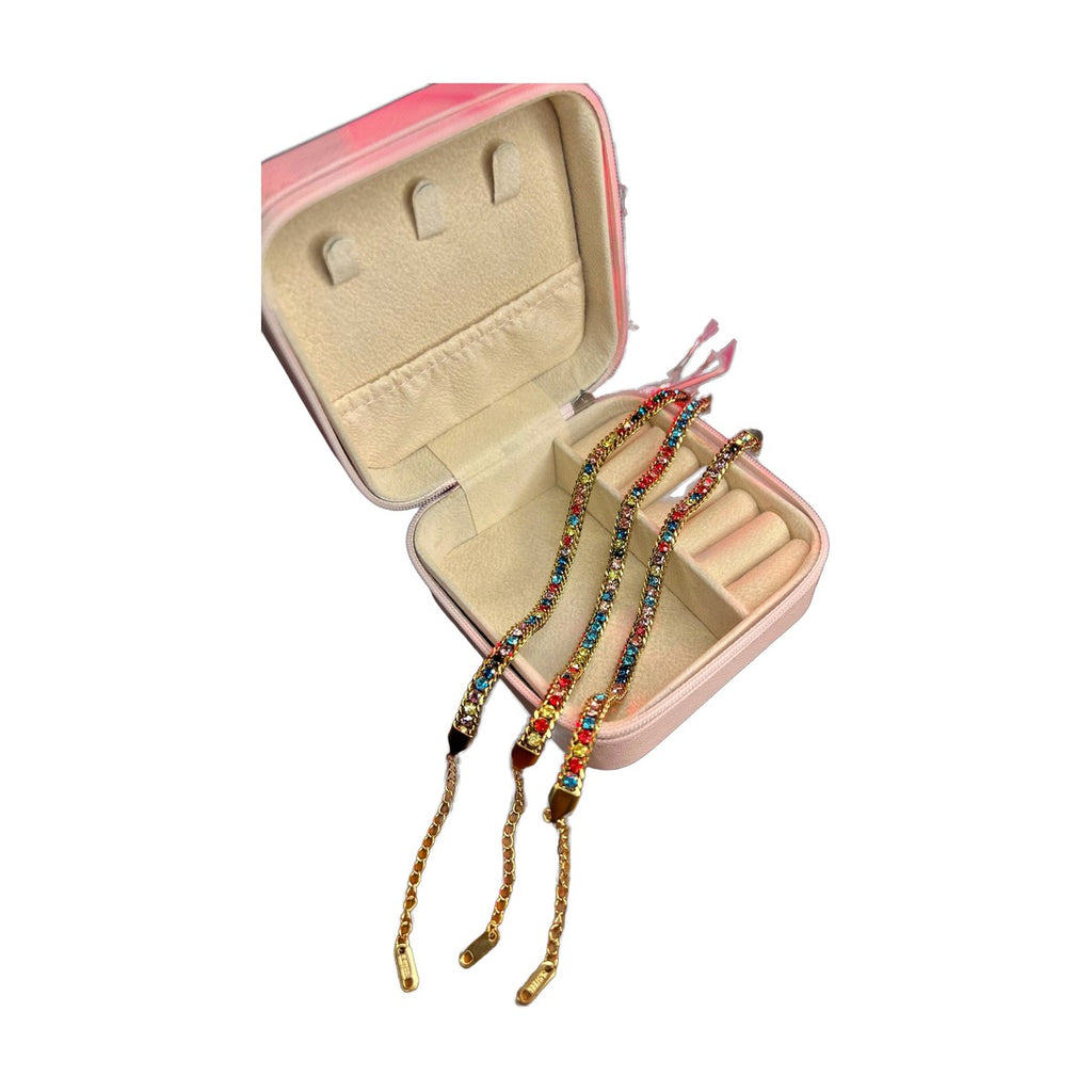 Stainless Steel 18k Multi colour Braided Bracelet