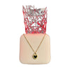 Stainless Steel 18k Nova Heart Necklace (Black)