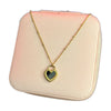 Stainless Steel 18k Nova Heart Necklace (Black)