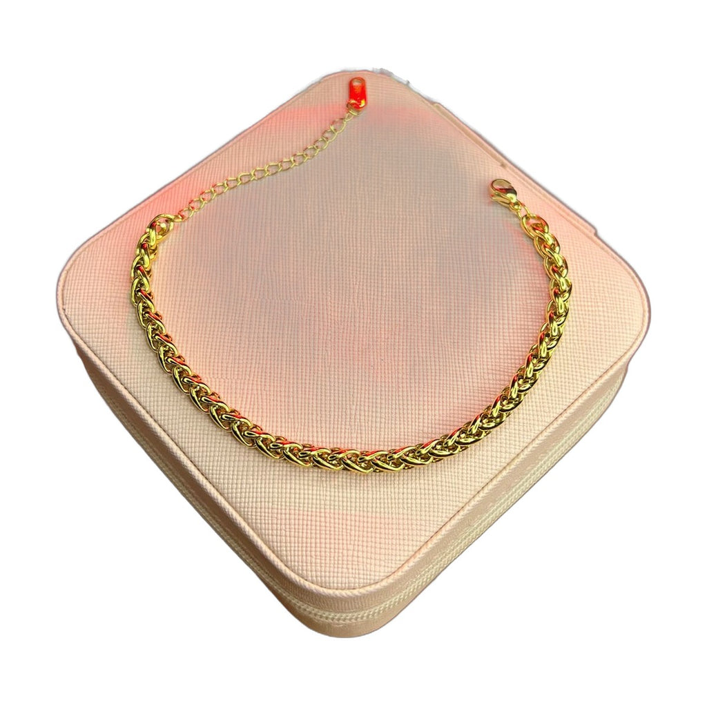 Stainless Steel 18k Palma Chain Bracelet