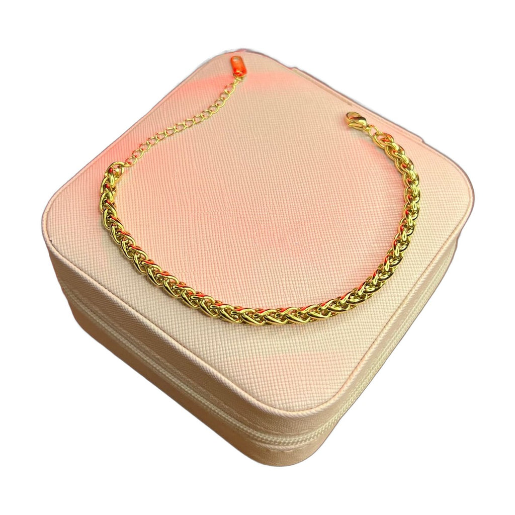 Stainless Steel 18k Palma Chain Bracelet