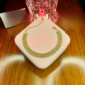Stainless Steel 18k Golden Embrace Bracelet