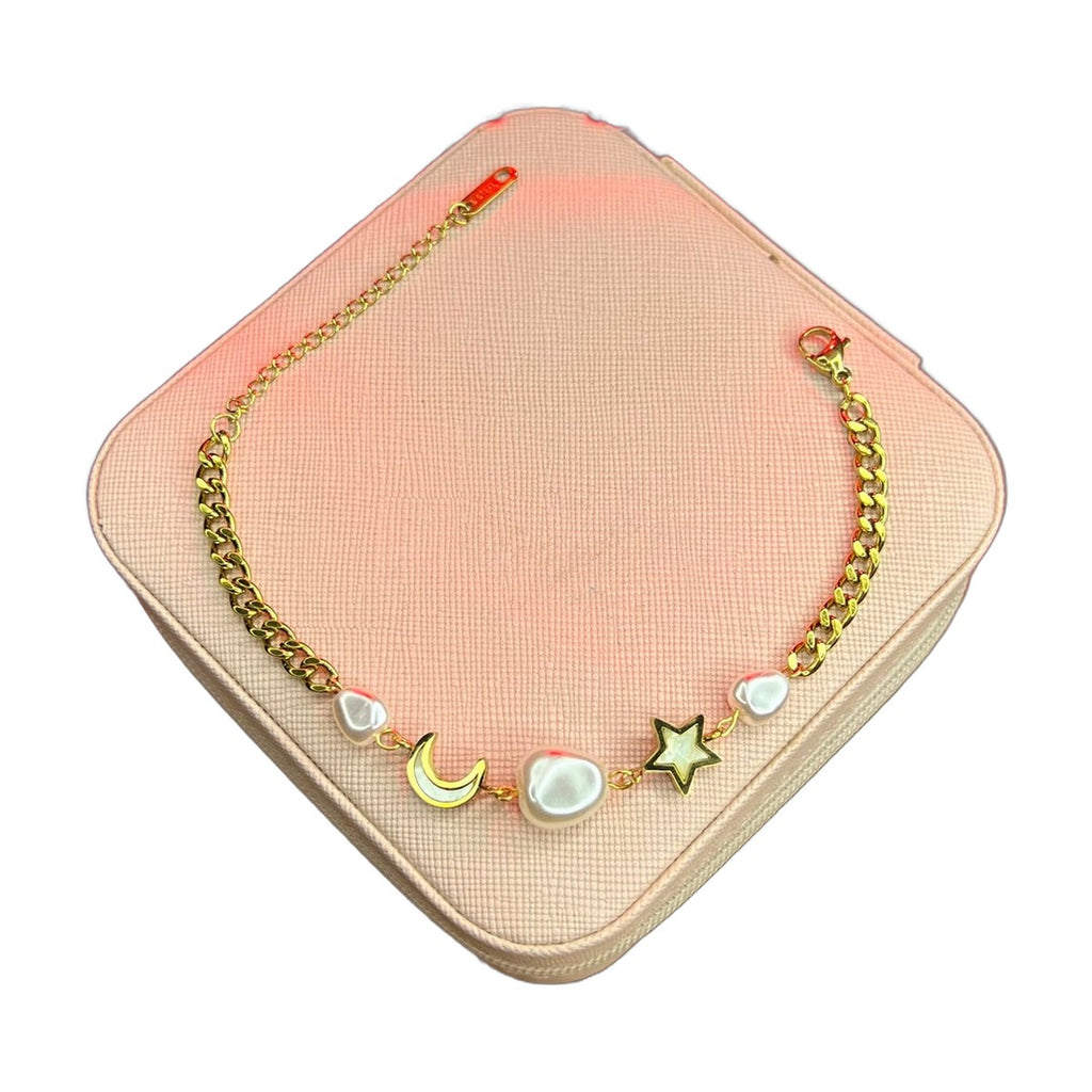 Stainless Steel 18k Pearl Star Chain Bracelet