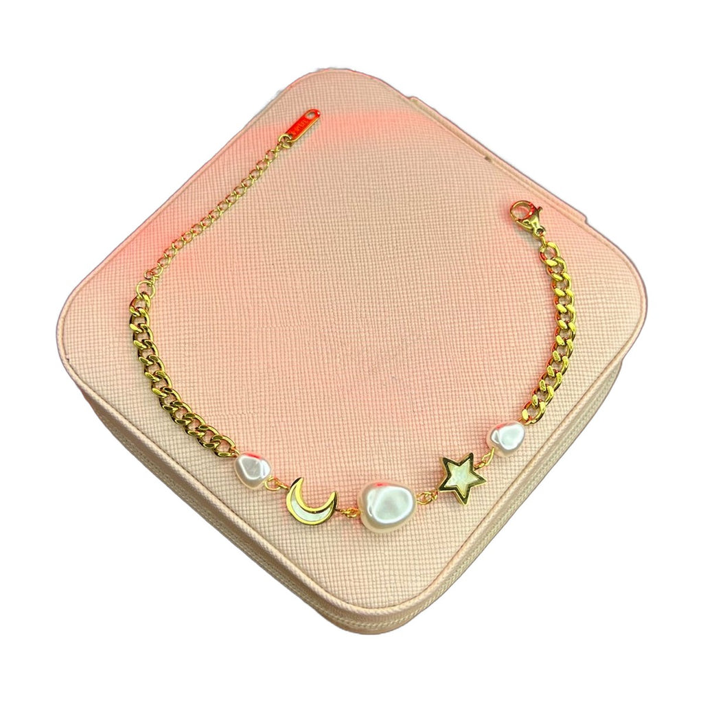 Stainless Steel 18k Pearl Star Chain Bracelet