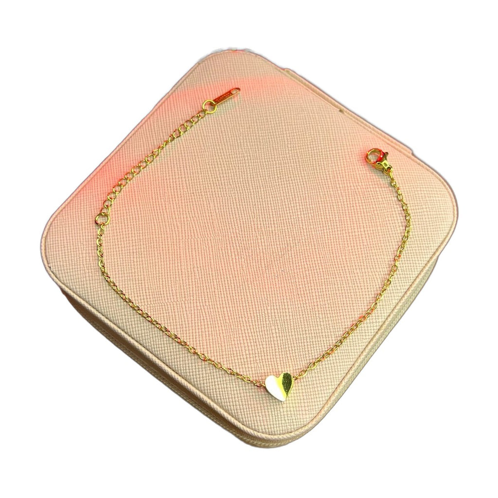 Stainless Steel 18k Plain Heart Minimal Bracelet