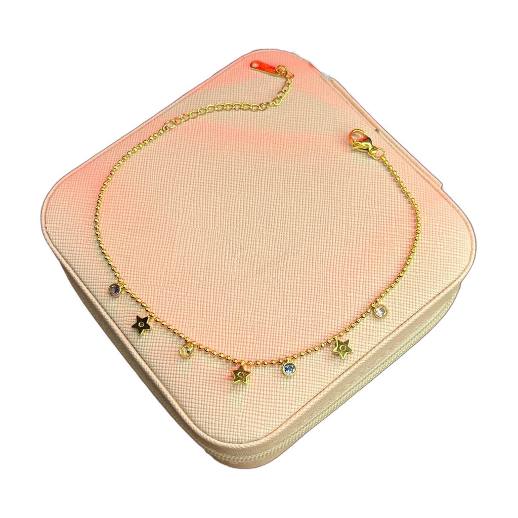 Stainless Steel 18k Rainbow Lite Anklet