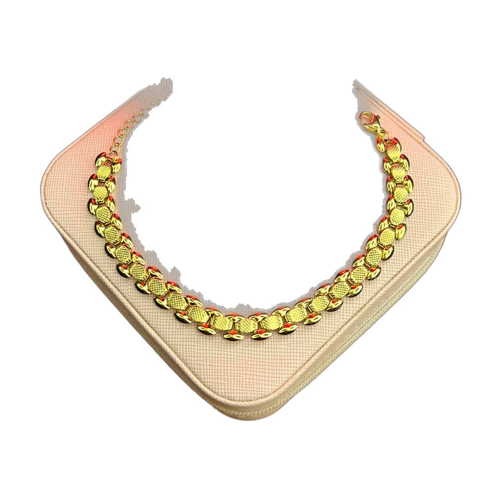 Stainless Steel 18k Rattle Gold Chain Bracelet
