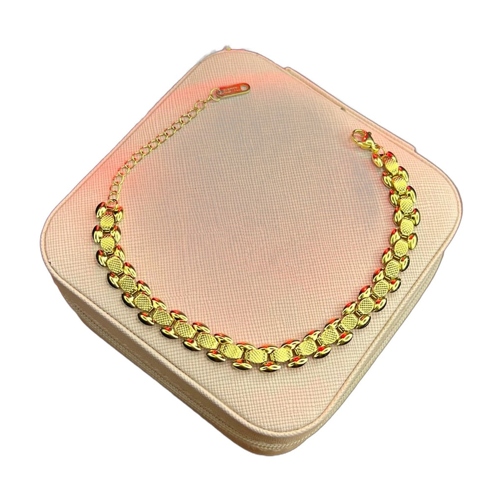 Stainless Steel 18k Rattle Gold Chain Bracelet