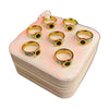 Stainless Steel 18k Roman Stone Ring