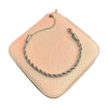 Stainless Steel 18k Rope Chain Bracelet (Silver)