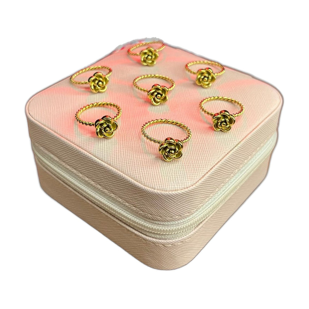 Stainless Steel 18k Rose Gold Ring
