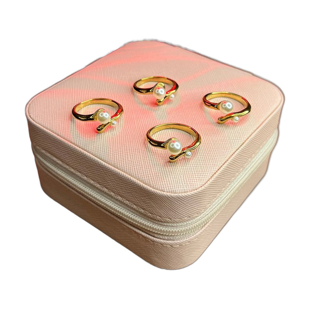 Stainless Steel 18k Scarlet Majesty Pearl Ring