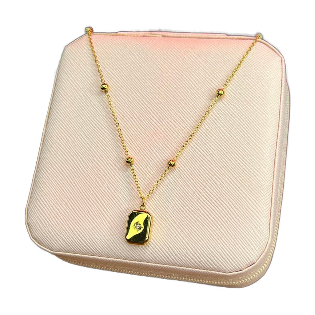 Stainless Steel 18k Shining Star Ball Chain Necklace