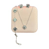 Stainless Steel 18k Silver Clover 3pc Set