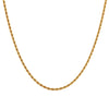 Stainless Steel 18k Sleek Rope Chain Necklace