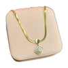 Stainless Steel 18k Snake Chain Pearl Necklace