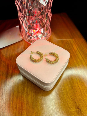 Stainless Steel 18k Spiral Hoops
