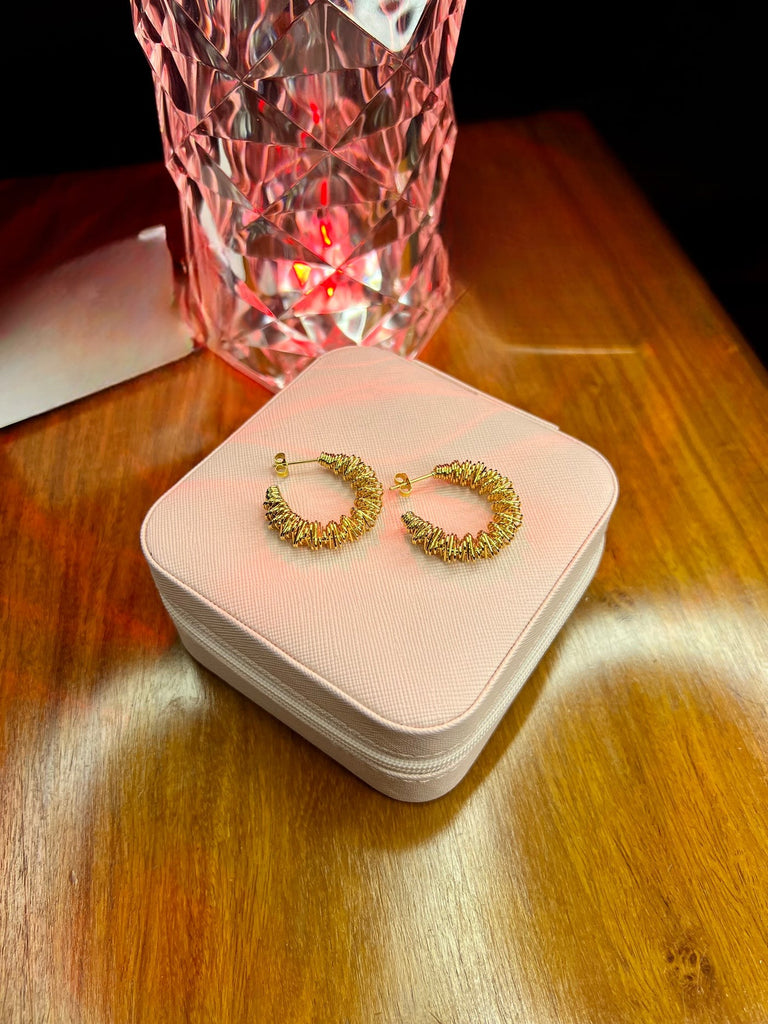 Stainless Steel 18k Spiral Hoops