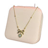 Stainless Steel 18k Starlight Bow Heart Necklace