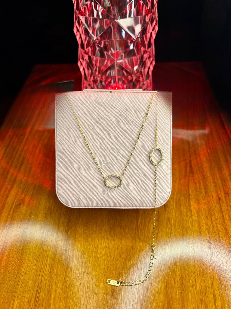 Stainless Steel 18k Ember Necklace Bracelet Set