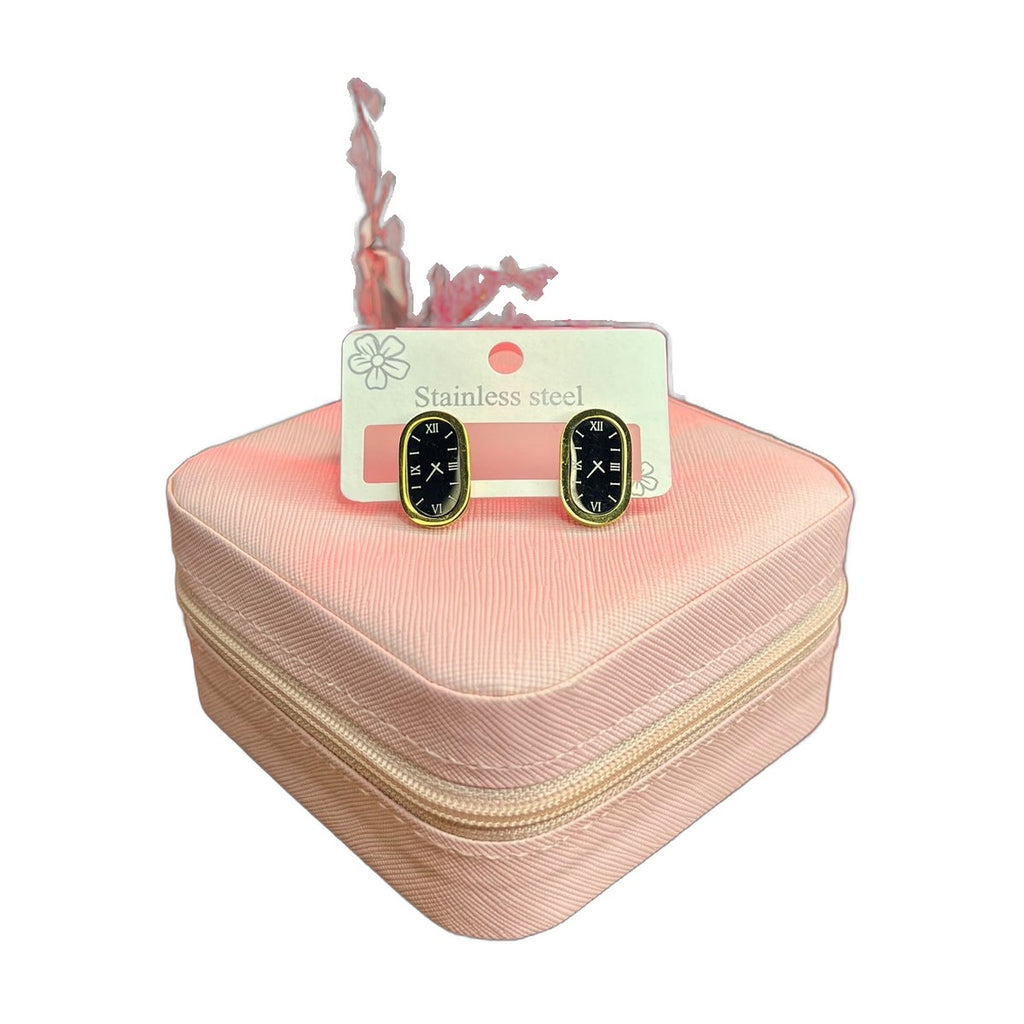 Stainless Steel 18k Timeless Watch EarStuds