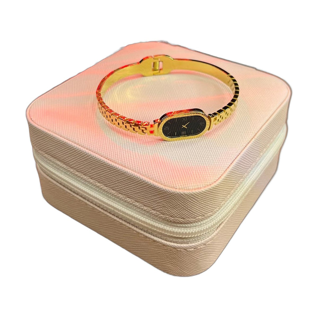 Stainless Steel 18k Timless Glow Watch Design Cuff