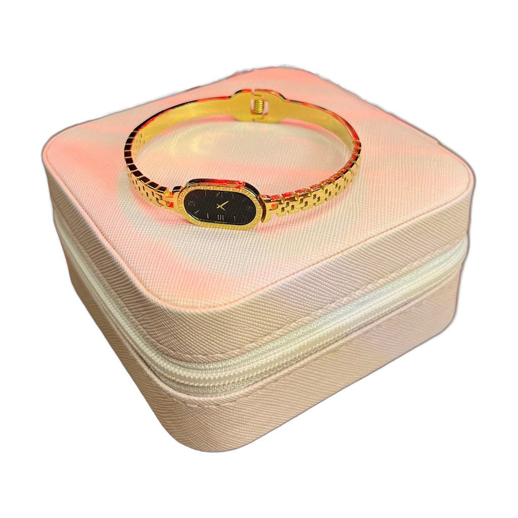 Stainless Steel 18k Timless Glow Watch Design Cuff