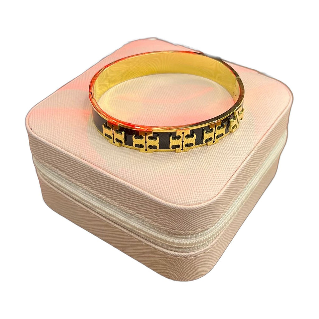 Stainless Steel 18k Black n Gold Handcuff
