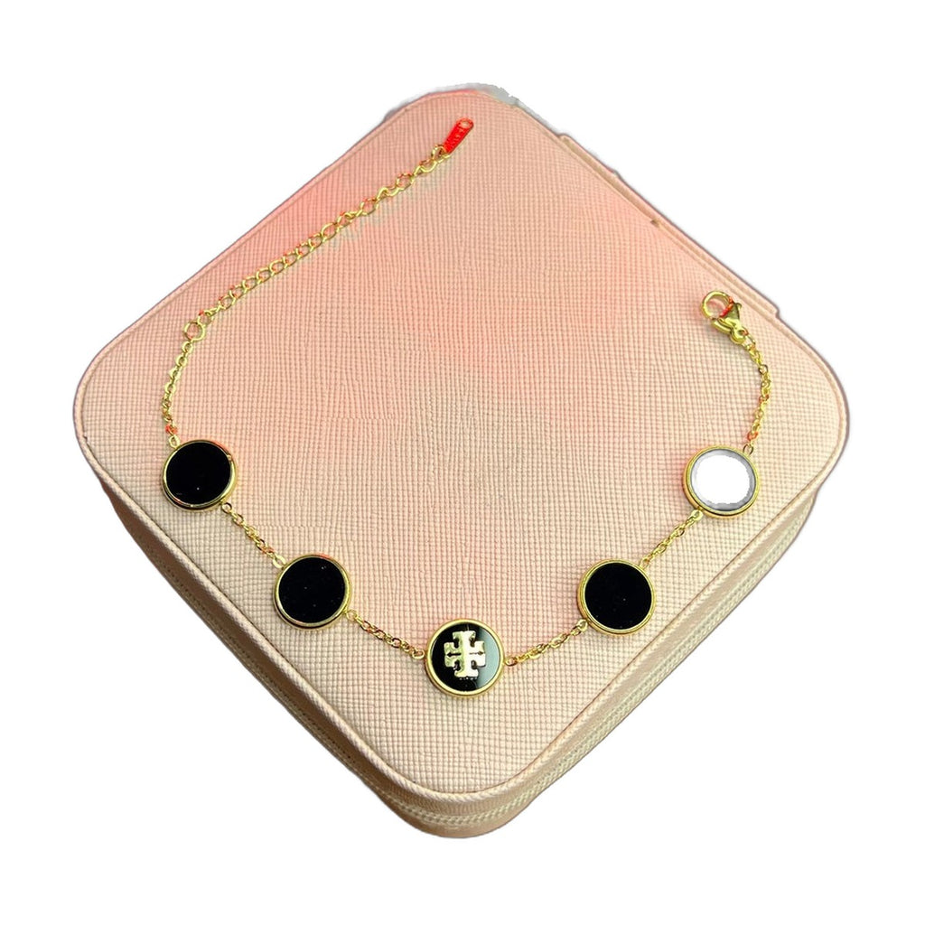 Stainless Steel 18k Black n Gold Bracelet