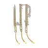 Stainless Steel 18k Triple Layer Geometric Gold Bracelet