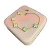 Stainless Steel 18k White Clover 5 Motifs Bracelet