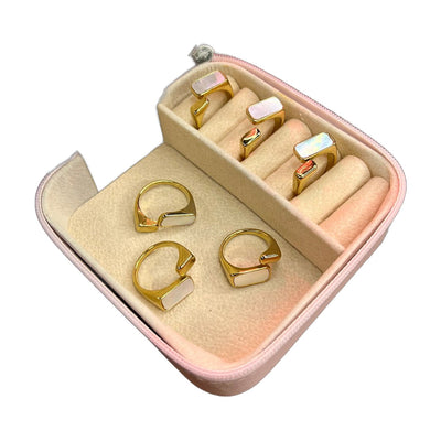 Stainless Steel 18k White Enima Luxury Ring