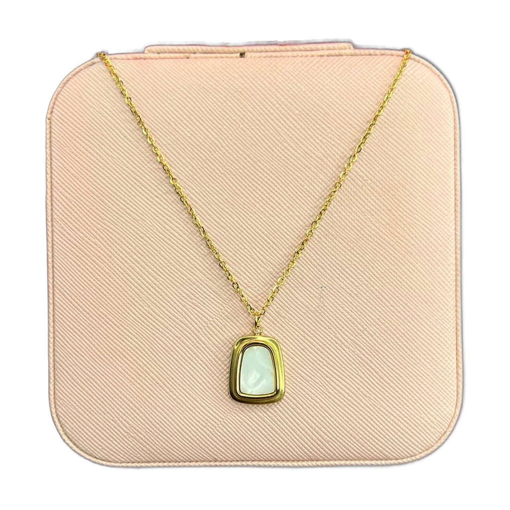 Stainless Steel 18k White Shell Gold Necklace