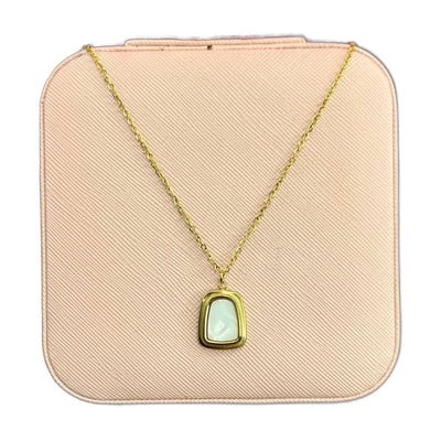 Stainless Steel 18k White Shell Gold Necklace