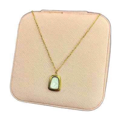 Stainless Steel 18k White Shell Gold Necklace