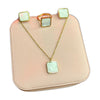 Stainless Steel 18k White Dial Square 3pc Set