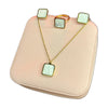 Stainless Steel 18k White Dial Square 3pc Set
