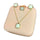 Stainless Steel 18k White Dial Square 3pc Set