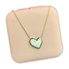 Stainless Steel 18k White Heart Necklace