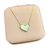 Stainless Steel 18k White Heart Necklace