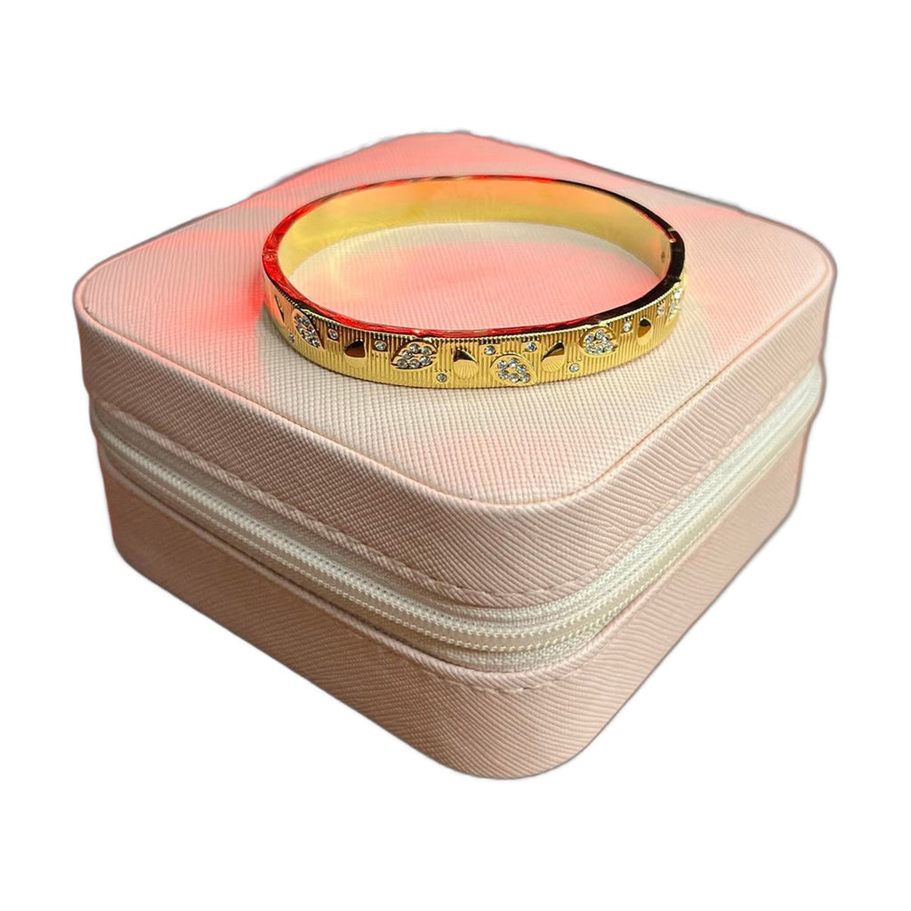 Stainless Steel 18k Zeloria Stone Cuff