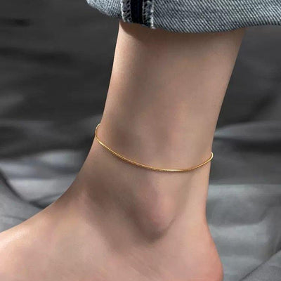 Stainless Steel Plain Anklet Single