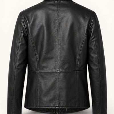 Women's Black Genuine Leather Jacket – Style 3
