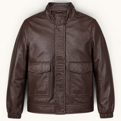 Women's Dark Brown Genuine Leather Jacket – Style 1