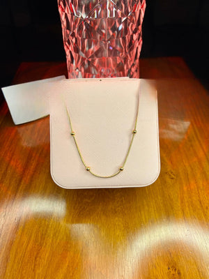 Stainless Steel 18k Ball Chain Necklace