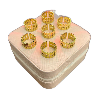 Stainless Steel 18k Double Stripe Luxury Ring