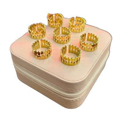 Stainless Steel 18k Double Stripe Luxury Ring