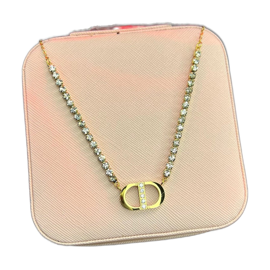 Stainless Steel 18k Stone Necklace