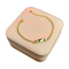 Stainless Steel 18k Gold Stone Bracelet